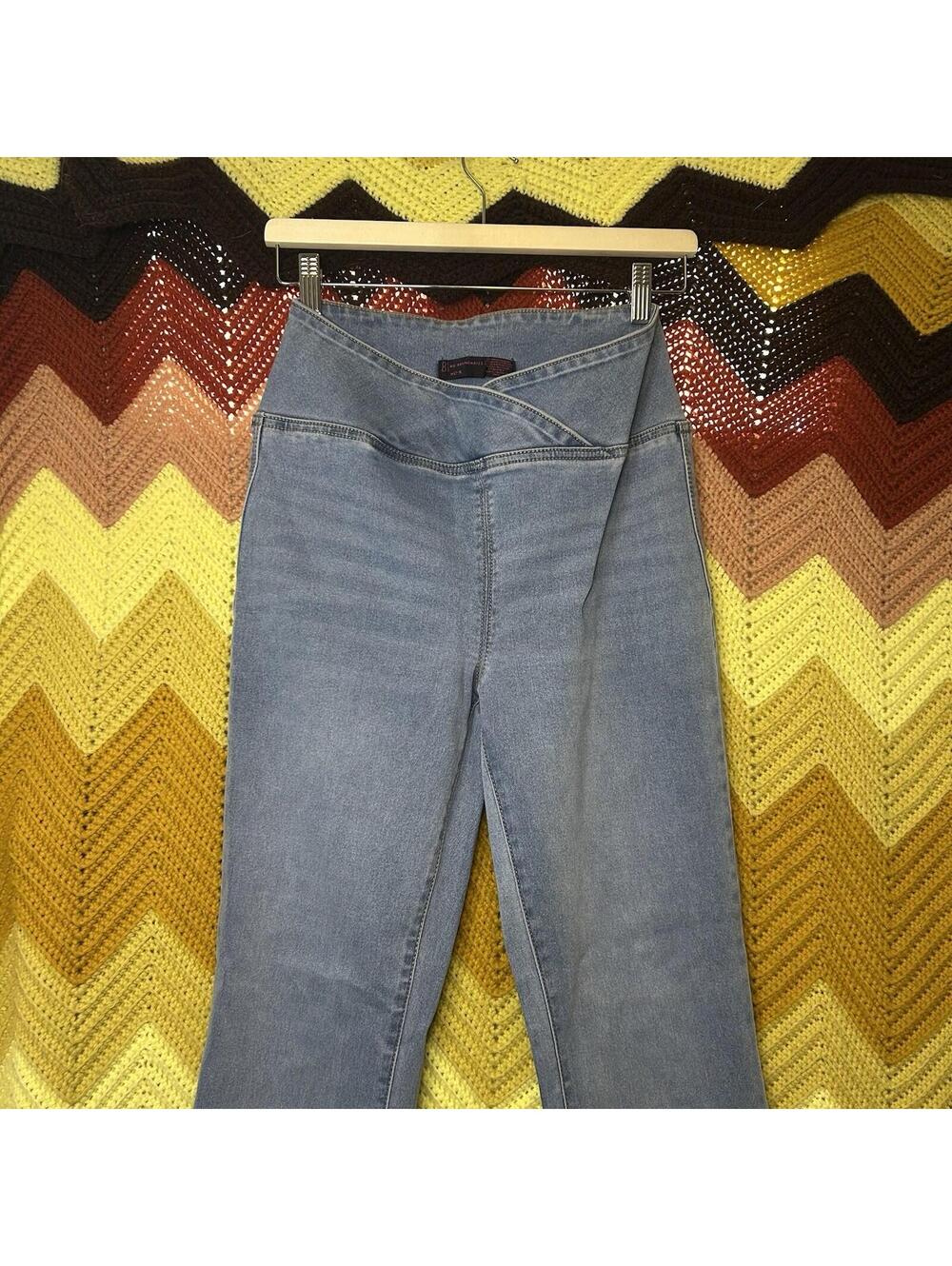 NOBO No Boundaries Juniors High-Rise Pintuck Flare Jeans Size 7-9 Y2K NWOT